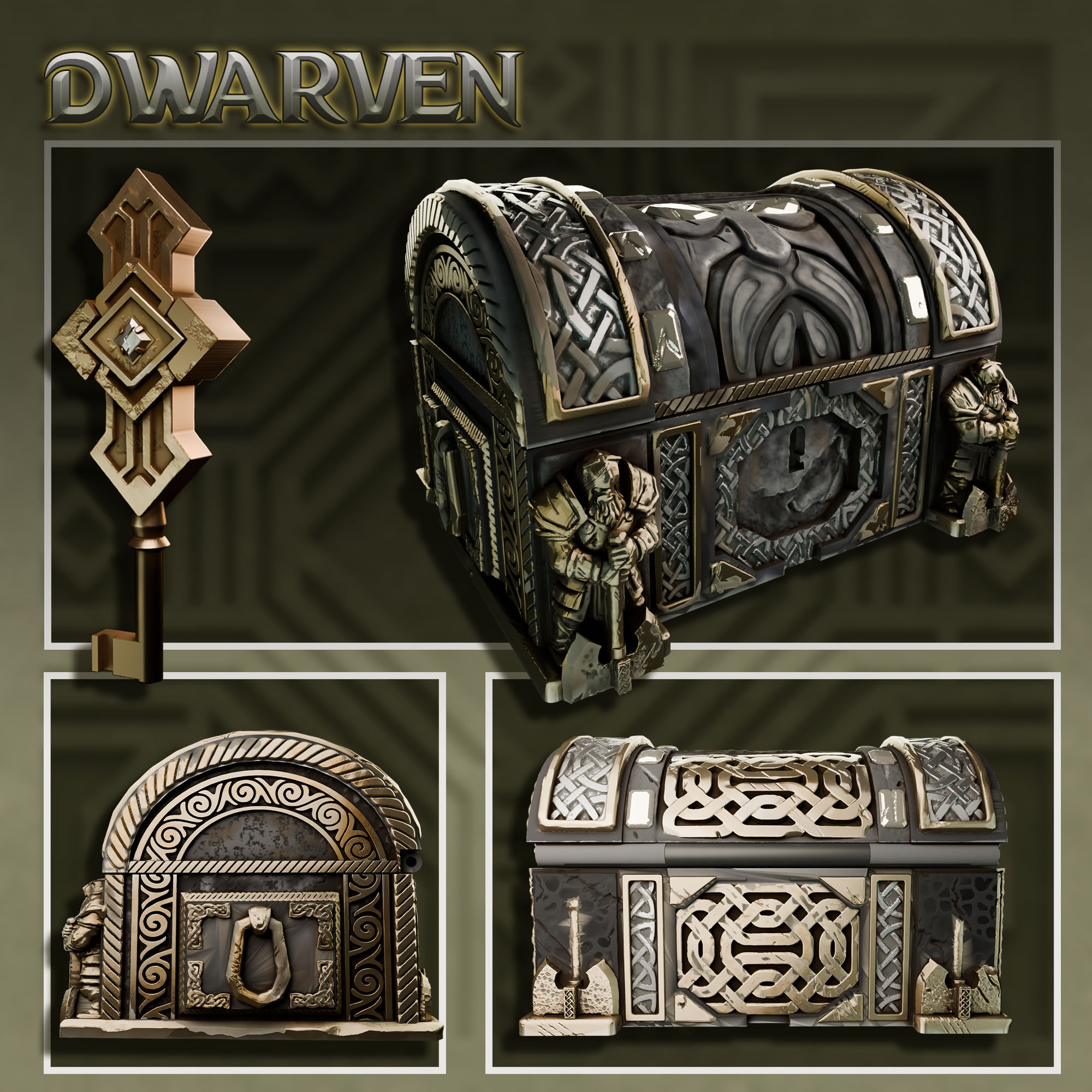 Legendary Treasure Chests: Dwarven Chest 模型预览图 1